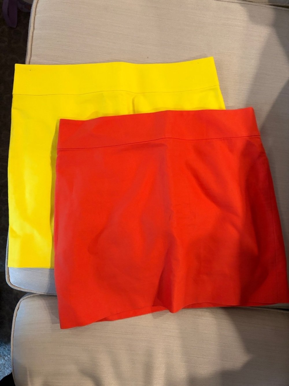 Yellow and Red Mini Skirt Duo